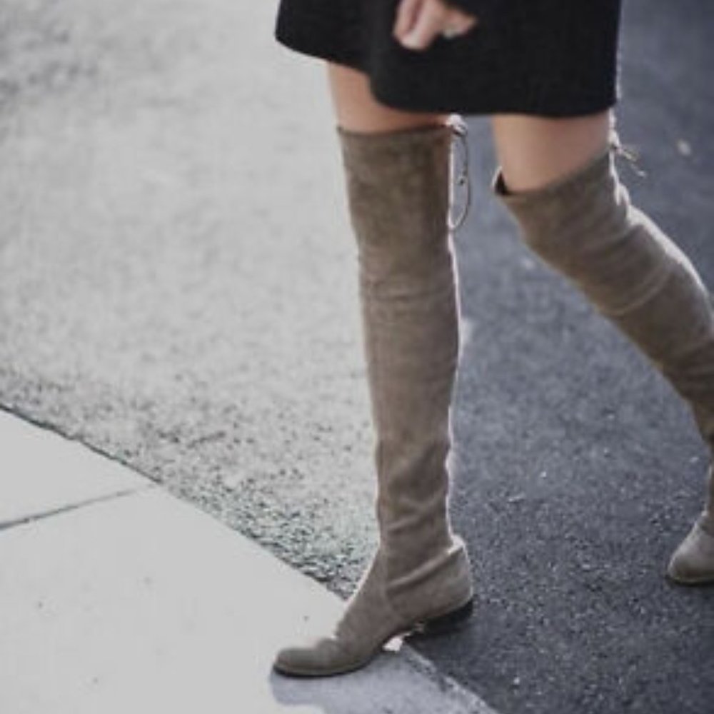 GUESS - Somers grey suede Over the knee boots